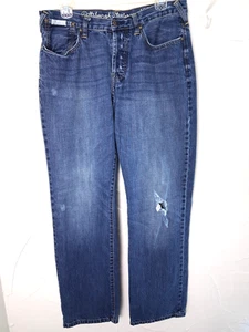 Pantalones de mezclilla premium Pittsburgh Steelers NFL pierna recta talla 34 X 32 botón mosca - Imagen 1 de 13