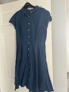 Boden 14r Denim Looking Cotton Dress - Picture 1 of 5