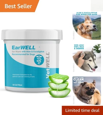 Veterinarian Recommended Dog Ear Wipes - Control Odor & Infections, 100 Wipes - Image 1 of 4