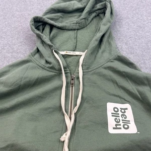 Marine Layer Full Zip Hoodie Hello Bello Graphic Olive Green Mens Size M - Picture 1 of 5