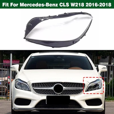 Cubierta transparente de la carcasa del objetivo del faro izquierdo + pegamento para Mercedes-Benz CLS W218 2016-2018  Foto 1 de 4