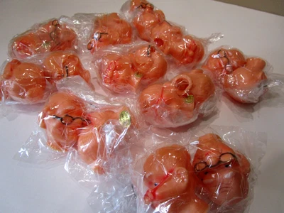 Винтажный лот резиновый бабушки и дедушки лица NIP 20 штук L@@K новый из старых запасов ~ 2" головы - Изображение 1 из 4