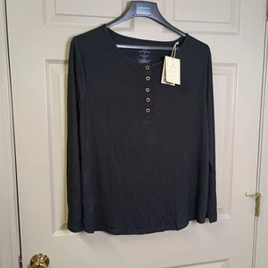 Little Snuggles schillerndes Duos Damen Schlafshirt neu mit Etikett Bambus Größe XL Knopf - Bild 1 von 4