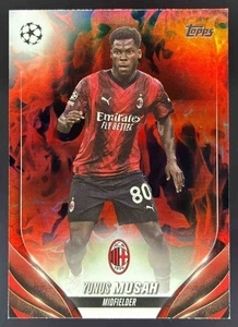 2023 Topps UEFA Club Competitions Yunus Musah Inferno Foil #89 Milan - Bild 1 von 10