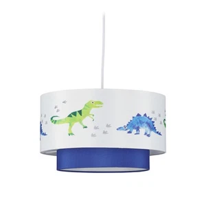 Lampara techo dinosaurios luz infantil decorativa pantalla textil dinosaurio - Imagen 1 de 8