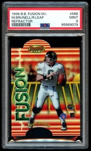 1998 Bowmans Best Mirror Image Fusion Refractor Mark Brunell R. Leaf /100 PSA 9 - Picture 1 of 2
