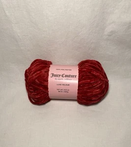 Juicy Couture Yarn Luxe Velour 107 Yd 100g Coco Red NEW - Picture 1 of 3