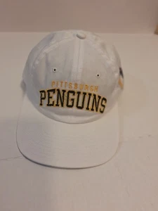 Vintage Pittsburgh Penguins Starter Hat Cap Snap Back White NHL Hockey Mens 90s - Picture 1 of 7