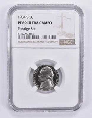 1984-S Jefferson Nickel Prestige Set PF69 UCAM NGC *7252 - Image 1 of 4