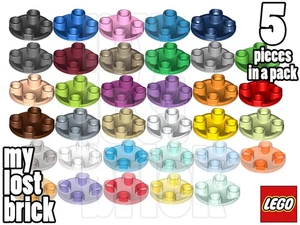 LEGO - Part 2654 - Plates Round 2x2 Round Bottom (PACK OF 5) +NEW +SELECT COLOUR - Picture 1 of 37
