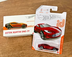 Hot Wheels Group of 2 Aston Martin One-77 ID RED/Orange - Carded & Boxed - Bild 1 von 7