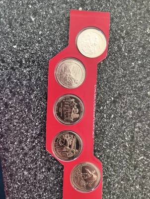 2016 All Five P America the Beautiful Quarters - BU - 5 Coins - Uncirculated - Image 1 of 2