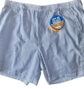 Columbia Shorts/Swim UPF Mens Size XL Blue White Seersucker Super Backcast PFG - Picture 1 of 10