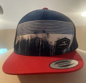 O,Neill Hat Cap Snapback Blue/Red Mesh Foam Trucker Surf Beach Surfer One Size - Picture 1 of 5