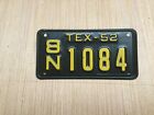 VINTAGE 1952 TEXAS TX. MOTORCYCLE LICENSE PLATE NEVER MOUNTED NEW OLD STOCK