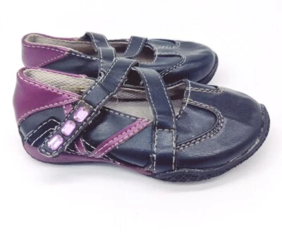 Lindos Zapatos de Vestir Circo Bebé Niña Talla 5 Niñas Negros Púrpura Mary Janes Deslumbrantes Foto 1 de 4