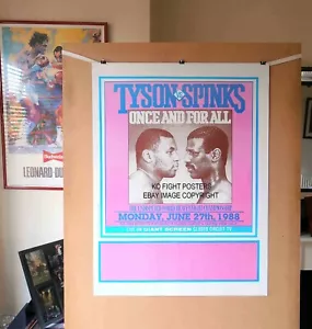 MIKE TYSON vs MICHAEL SPINKS: Original CCTV Boxen Kampf Poster PIN 30D - Bild 1 von 6