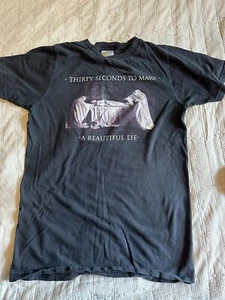 Y2K Vintage 30 Seconds To Mars A Beautiful Lie Shirt Size Small slim Fit - Picture 1 of 5