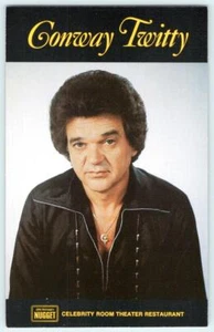 Postal de Conway Twitty John Ascuagas Nugget Casino Nevada años 70 - Imagen 1 de 2