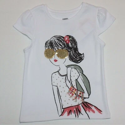 Gymboree Campamento de Amistad Niñas Brillo Gafas de Sol Niña Camiseta Top Talla 5 Nuevo con Etiquetas Foto 1 de 2