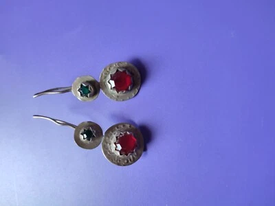Morocco Berbère silver earrings ,  beads earrings jewelry - image 1 of 3