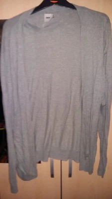 Asos Grey Cotton Cardigan  - XL - Image 1 of 3