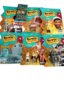 Pee Wee Herman Menge 6 ReAction Figuren & Gratis Fun Pack mit Tattoo Karten Kaugummi - Bild 1 von 10
