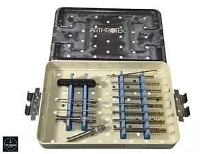 14 Piece ArthroTek Zimmer Biomet Rattler Tenodesis Instrument Tray - Picture 1 of 6