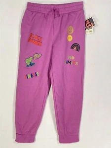 Black History Month Jogger Pants Kids Large (10/12) Soft Fleece Purple - Picture 1 of 13