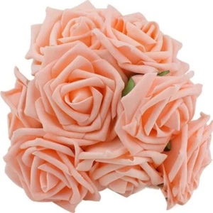 20x Rosa Rosa 7 cm Espuma Flores Tallos de Rosa Artificial Boda Novia Ramo - Imagen 1 de 1