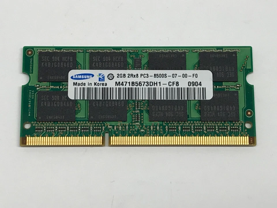 Samsung 2 GB 2RX8 PC3-8500S-07-00-F0 Ram - Image 1 of 3