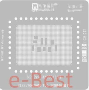 Amao M2 Pro 339S01134 CPU BGA Reball Reballing Reparación Plantilla de Plantilla de Acero - Imagen 1 de 2