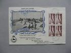 SOUTH AFRICA, cover FDC 1949, block of 4 landing of teh British immigrants