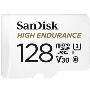 Zestaw SanDisk High Endurance R100/W60 microSDXC 128GB, UHS-I U3, klasa 10 - Zdjęcie 1 z 2