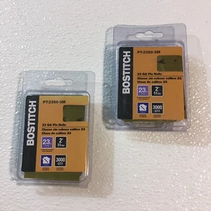 2 Packungen (6000) Bostitch 23 Gauge 2 Zoll beschichteter Stahl Pneumatischer Stift Nägel PT-2350-3M - Bild 1 von 8