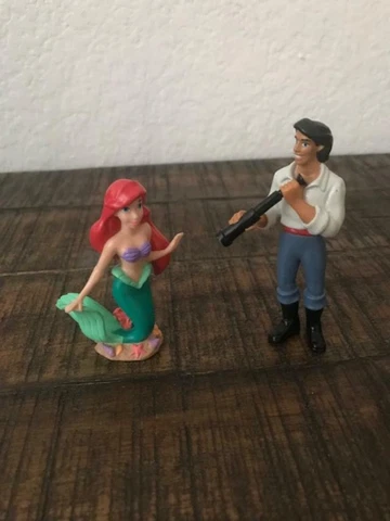 waving ariel 2.75" pvc figure  and eric 3.5" disney little mermaid Cover