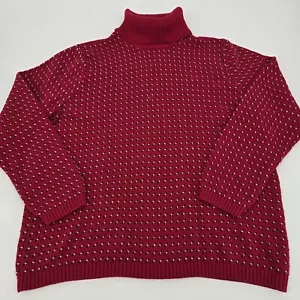 Suéter Karen Scott Para Mujer XL Rojo Tejido Cuello Tortuga Navidad San Valentín. (1132) - Imagen 1 de 7