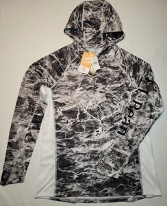 L.L. Bean Men's Mossy Oak Elements Camo Long Sleeve Hooded Sun Shirt Small $74 - Picture 1 of 11