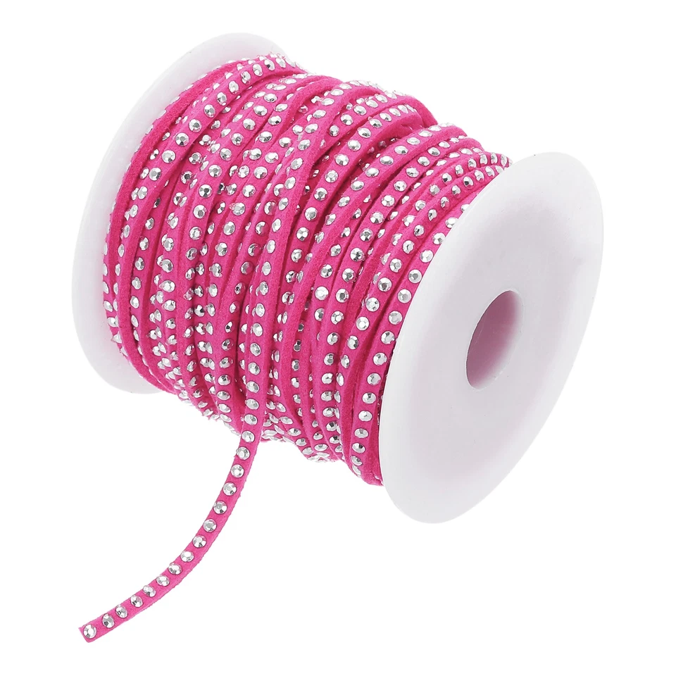 22 Yard Faux Suede Leather Cord 3mm,[for DIY Craft]-20m/Rose Red Silver Foto 1 de 4