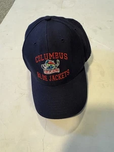 Columbus Blue Jackets Hockey NHL Strapback Baseball Cap Hat Twin Enterprise Blue - Picture 1 of 3