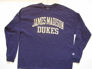 James Madison Dukes Shirt Long Sleeve Tee Mens Purple Champion College NCAA - Picture 1 of 5