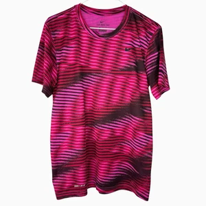The Nike Tee Dri-Fit T-Shirt Unisex Damen Größe Small Pink Rot Schwarz Linien - Bild 1 von 10