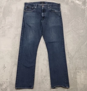 Polo Ralph Lauren Hampton Relaxed Straight Jeans Mens 36x34 Blue Stretch Denim - Picture 1 of 18