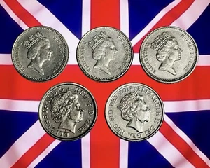 Lot of 5 Great Britain 5 Pence Coins - 1990s & 2000s - Combined Ship - Picture 1 of 2