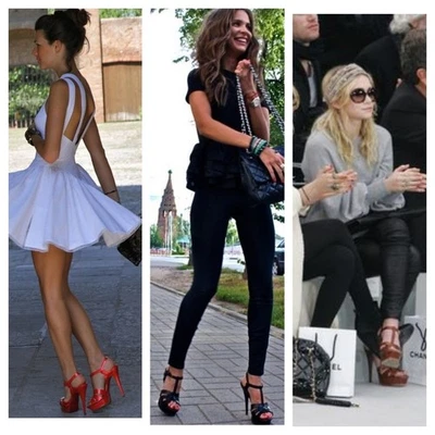 Yves St Laurent YSL 40 Tributo AZUL charol plataforma sandalias celebridad Foto 1 de 4