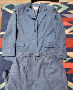 Pendleton Anzug Blazer Jacke & Hose Damen Petite Größe 10 Marineblau Schurwolle - Bild 1 von 15