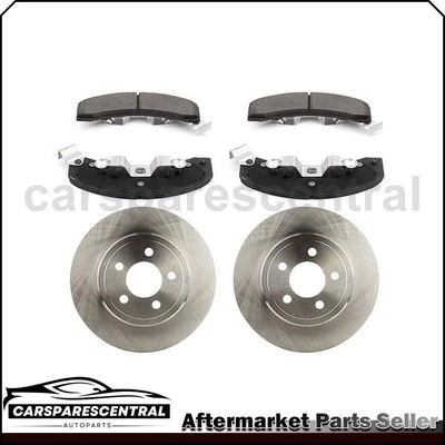 Rotores traseros pastillas de freno semimetálicas para Pontiac Fiero 1984 1985 1986 1987 Foto 1 de 4