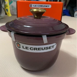 Le Creuset cocotte every fig color series 20cm with Gold knob outer box UNUSED - Picture 1 of 24