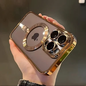 Luxury Clear Magnetic Shockproof Silicone Case for iPhone 11–16 Pro Max - Photo 1 sur 8