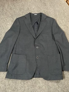 Peter Millar Blazer Herren 40R dunkelgrau Wolle Stretch Sport Mantel 2 Knopf Patch - Bild 1 von 8